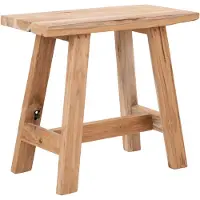 House Nordic Banc Barcelone en bois de teck - finition naturelle - 50x25x45 cm