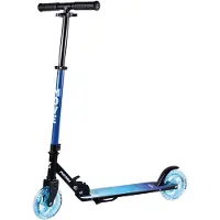 Möve Trottinette pliable 145 mm roues avec lumières LED bleu/noir Blue Sky