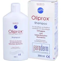 FaroDerm GmbH Oliprox Shampoo CE contre les pellicules et les dermatoses séborrhéiques. Solution de 300 ml