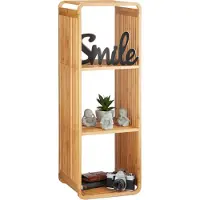 Relaxdays Étagère en bambou (33 x 33 x 96 cm)