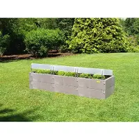 Juwel Hochbeet Timber XXL, 16 Bausteine, 3 Thermohauben, Holzoptik, 190x52x60 cm