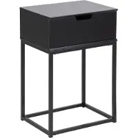 Actona Table de chevet Mistra 1 tiroir - noir