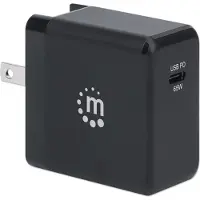 Manhattan 102278 PD USB-Ladegerät 65W GaN-Technol. Stecker EU,UK&US
