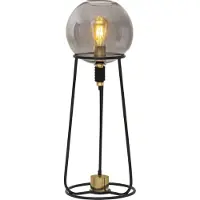 Näve Stelo lampe de table E27 Ø26,5cm noir