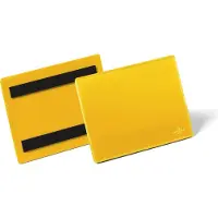 Durable Pochettes magnétiques pour étiquettes et identification l. 148 x H 105 mm, 50 p., jaune