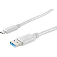 S-Impuls Câble USB 3.0 Shiverpeaks, USB A mâle vers USB 3.1 type C mâle blanc 1,8m (4017538105622)