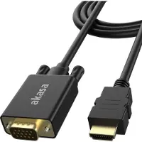 Akasa AK-CBHD26-20BK Adaptateur de câble vidéo 2 m HDMI type A (standard) VGA (D-Sub) Noir (AK-CBHD26-20BK)