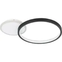 Eglo 900421 GAFARES LED Plafonnier 15W 405x290mm noir blanc couleur de lumière réglable dimmable