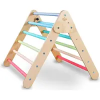 TiSsi Triangle Pikler / Triangle d'escalade pastel multicolore / Triangle Pikler pliable