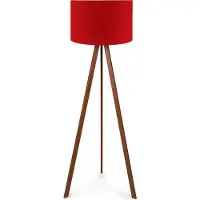 Opviq , AYD-1571, Lampadaire, rouge, MDF, 38 x 38 x 140 cm