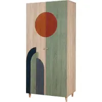Skye Decor , Lidya 2 -972, armoire, Sonomo, 100 % PANNEAUX DE PARTICULES MÉLAMINÉS, 90 x 52 x 192 cm
