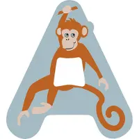 Small Foot Petit pied - Lettre enfant animaux en bois - A