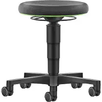 BIMOS Tabouret Allround, Supertec, avec roulettes, anneau de couleur vert. (45 - 65 cm)
