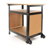 XPOtool Établi mobile 68x50x66-82 cm Réglable en hauteur avec Étagères