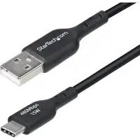 StarTech.com .com Câble de Charge USB-A vers USB-C de 1m, Charge et Synchronisation, 3A, USB 2.0, Gaine TPE - Cordon de Charge USB Noir