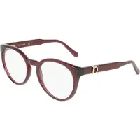Salvatore Ferragamo Lunettes de vue - - SF3032E - Transparent Burgundy - Acétate recyclé - Forme ronde