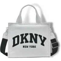 DKNY pour femme. R41AOC80 Sac à main Hadlee blanc (OSFA), Casuel, Coton