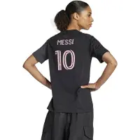Adidas Inter Miami Cf 25/26 Messi Away Woman Short Sleeve T-shirt Noir L Femme
