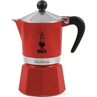 Bialetti Rainbow Coffee Maker 3 Cups Rouge