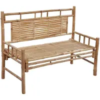The Living Store Banc de jardin avec support 120 cm bambou
