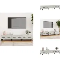 vidaXL Armoire TV gris béton 150x34,5x30 cm Bois composite - Meuble TV