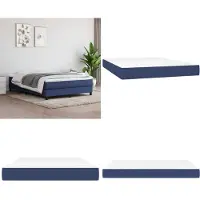 vidaXL Matelas à ressorts ensachés Bleu 140x190x20 cm Tissu - Matelas à ressorts ensachés - Matelas - Meubles de chambre à coucher