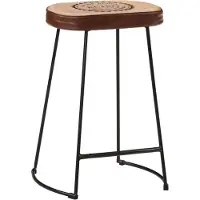 The Living Store Tabouret de bar 2 pcs. Marron foncé 41x29x62 cm