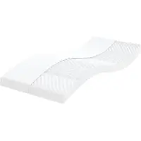 vidaXL Matelas mousse Blanc 100x220 cm 7 zones dureté 20 ILD