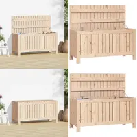 vidaXL Coffre de jardin 108x42,5x54 cm Pin massif - Coffre de jardin - Coffres de jardin - Boîte de rangement de jardin