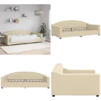vidaXL Lit de jour Crème 100x200 cm Tissu - Lit de jour - Lits de jour - Canapé-lit - Lit