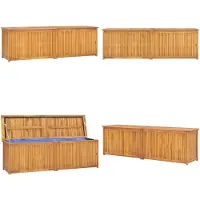 vidaXL Coffre de jardin 175x50x55 cm bois massif teck - Coffre de jardin - Coffre en bois - Coffre de rangement extérieur