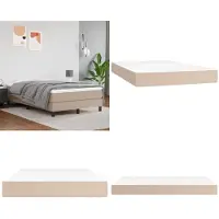 vidaXL Matelas à ressorts ensachés Cappuccino 120x200x20 cm Cuir synthétique - Matelas à ressorts ensachés - Matelas - Meubles de chambre à coucher