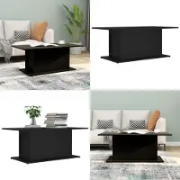 vidaXL Table basse noire 102x55,5x40 cm Bois composite - Table basse - Tables basses - Table d'appoint - Table de rangement