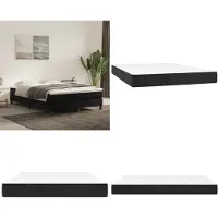 vidaXL Matelas à ressorts ensachés noir 140x200x20 cm velours - Matelas à ressorts ensachés - Matelas - Meubles de chambre à coucher