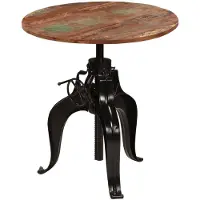 The Living Store Bartisch Massives Altholz 75x(76-110) cm