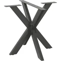 vidaXL Pied de table de salle à manger en forme d'araignée Anthracite 85x85x(72-73) cm Acier