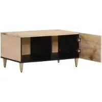 The Living Store Table basse 80x50x40 cm en bois massif de manguier