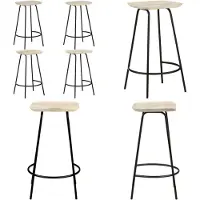 vidaXL tabouret de bar 4 pcs. Bois massif de manguier - tabouret de bar - tabouret de bar - tabourets de bar - chaises de bar - chaise