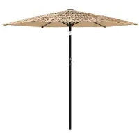 The Living Store Parasol avec mât en acier brun 268x268x226 cm