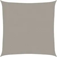 The Living Store Voile d'ombrage 160 g/m² Carré Gris clair 2,5x2,5 m HDPE