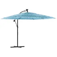 The Living Store Parasol avec mât en acier bleu 246x246x230 cm
