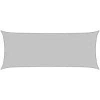 The Living Store Voile d'ombrage gris clair 4,5 x 2 m 100 % polyester Oxford