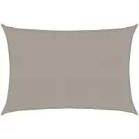 The Living Store Voile d'ombrage 160 g/m² Rectangulaire Gris clair 3,5x5 m HDPE