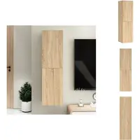 vidaXL Armoire TV Chêne Sonoma 30,5x30x110 cm Bois composite - Meuble TV