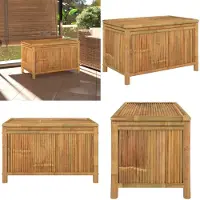 vidaXL Coffre de jardin 90x52x55 cm Bambou - Coffre de jardin - Coffres de jardin - Boîte de rangement de jardin