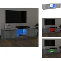 vidaXL Armoire TV avec lampes LED Gris Sonoma 120x30x35,5 cm - Meuble TV