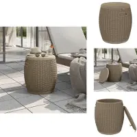 vidaXL Coffre de jardin 4 en 1 Marron clair Polypropylène - Coffres de jardin