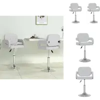 vidaXL Chaise de salle à manger 2 pcs. Pivotant Blanc Similicuir - Chaise de salle à manger