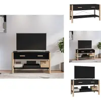 vidaXL Armoire TV noire 82x38x45 cm Bois composite - Meuble TV