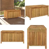 vidaXL Coffre de jardin 110x52x55 cm Bambou - Coffre de jardin - Coffres de jardin - Boîte de rangement de jardin